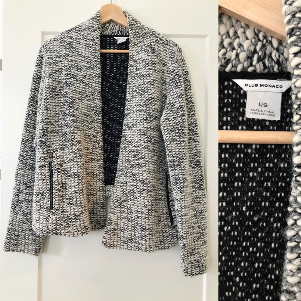Club Monaco Tweed Blazer Cardigan